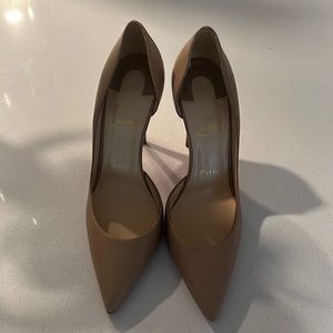 Christian Louboutin Iriza 100 leather pumps, Nude color, size 36.5